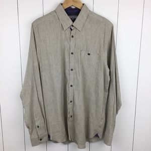 Ted Baker London Mens 5 XL Linen Shirt Flip Cuff